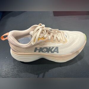 Women’s Hoka Bondi 8 Sneakers in Cream/Vanilla